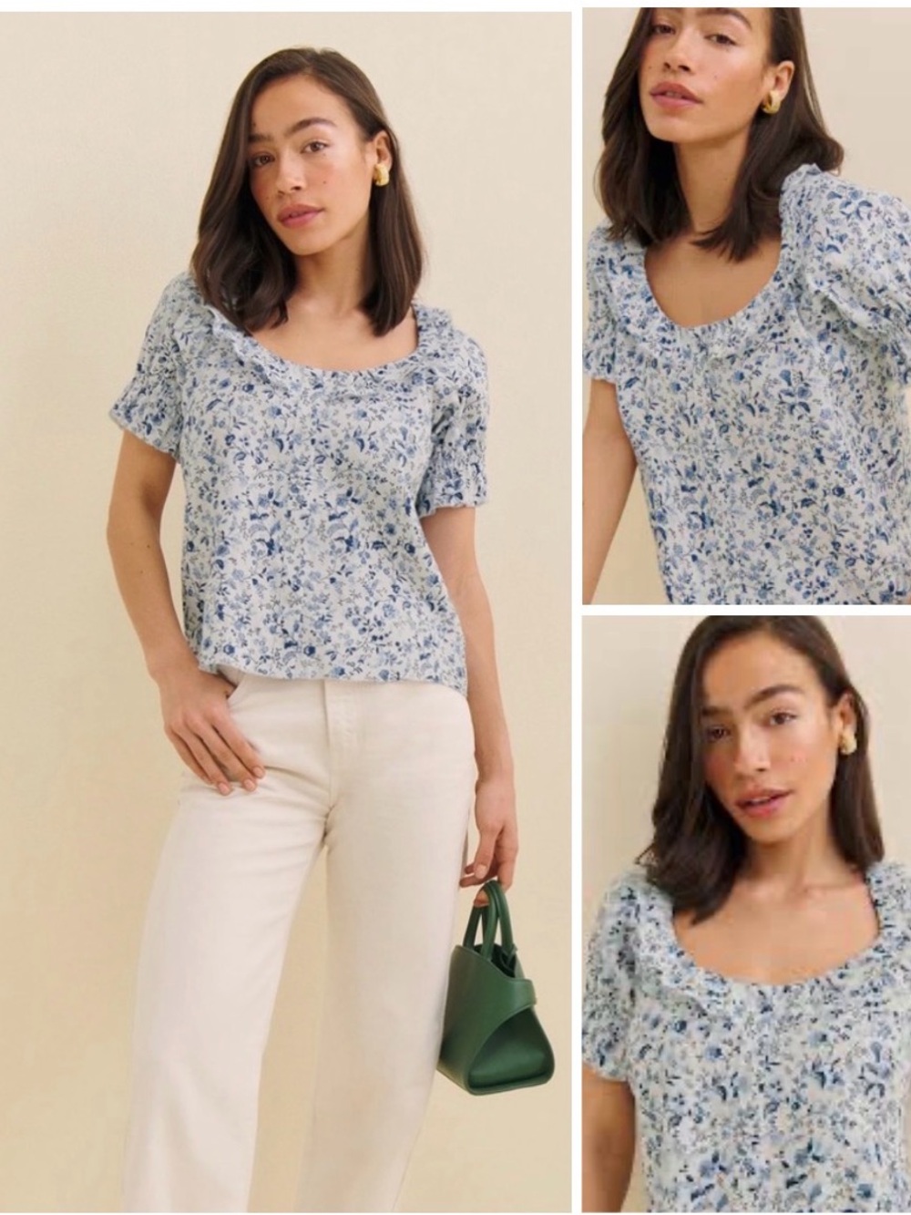 Reformation NWOT linen sierra top